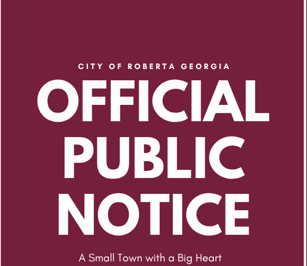 RFQ NOTICE:  The City of Roberta is seeking Engineering Services  for water and/or sewer improvements.